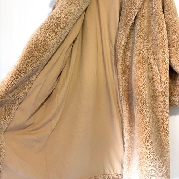 ALO YOGA Oversized Sherpa Trench Coat in Camel Size S - Picture 13 of 16